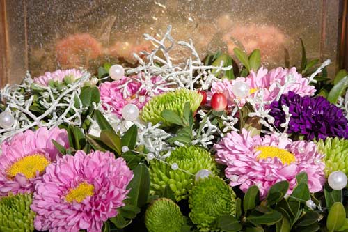 Herbstblumen aus dem eigenen Garten als Blumenstrauß