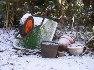 Gartengeräte sollten im Winter winterfest gelagert werden