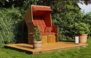 Ein Strandkorb für den Garten