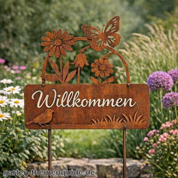 Gartenstecker Rost für den Garten