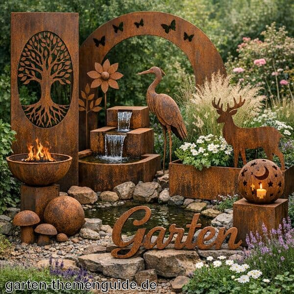 Gartendeko Rost für den Garten