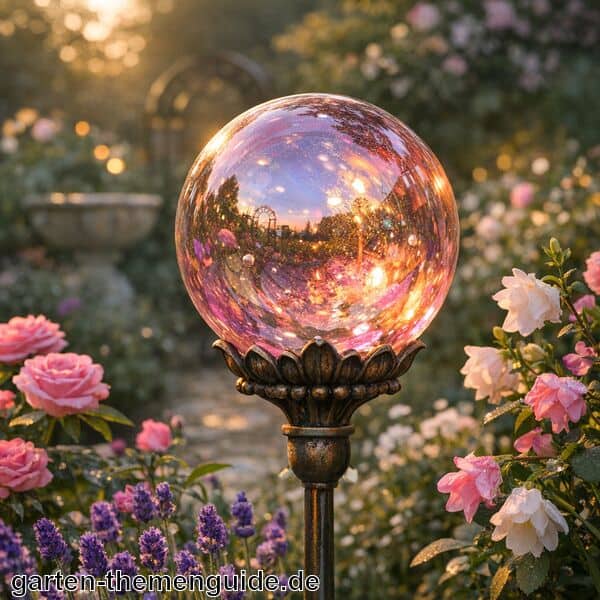 Rosenkugel Glas für den Garten
