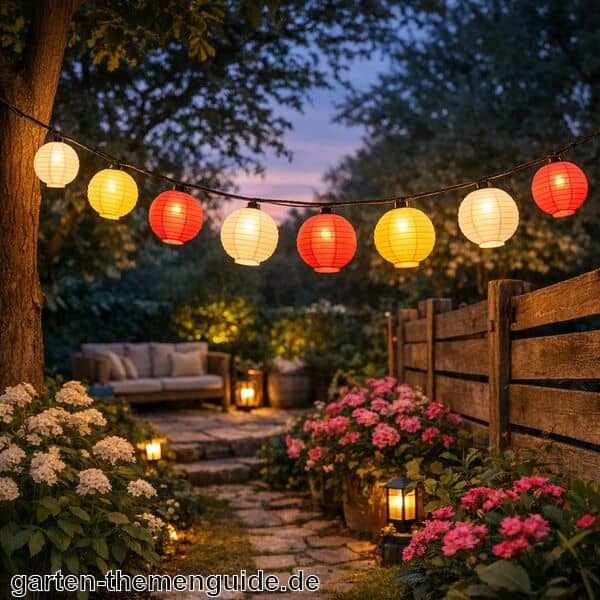 Lampionkette für den Garten