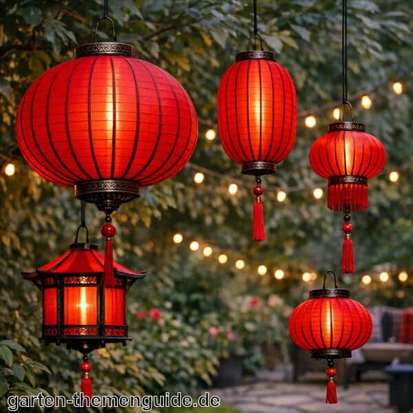 Lampions Rot für den Garten