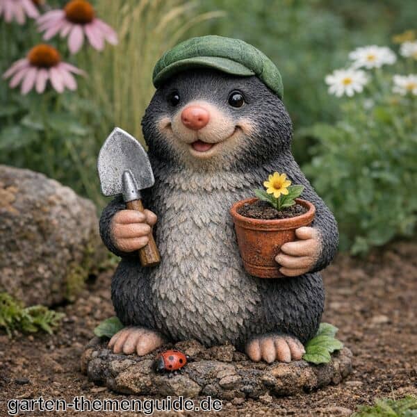 Gartenfigur Maulwurf für den Garten