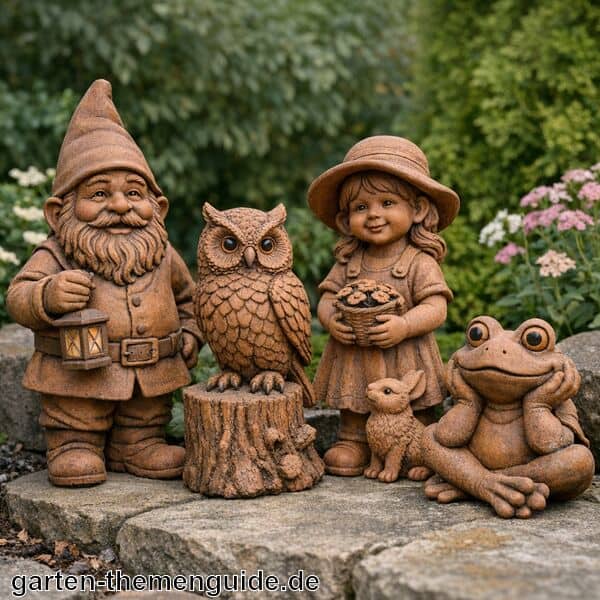 Gartenfiguren aus Ton für den Garten