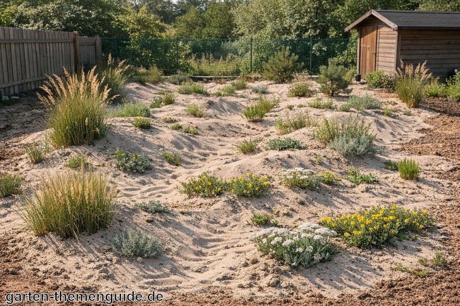 Pflanzensamen für Pionierarten säen - Dünenlandschaft im Garten anlegen