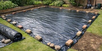 Rasen entfernen mit Folie