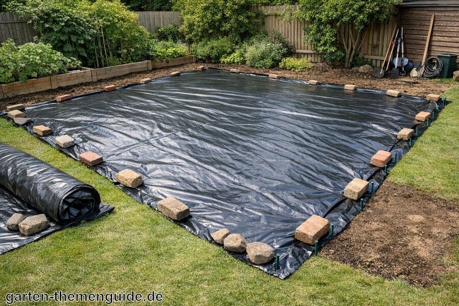 Du betrachtest gerade Rasen entfernen mit Folie