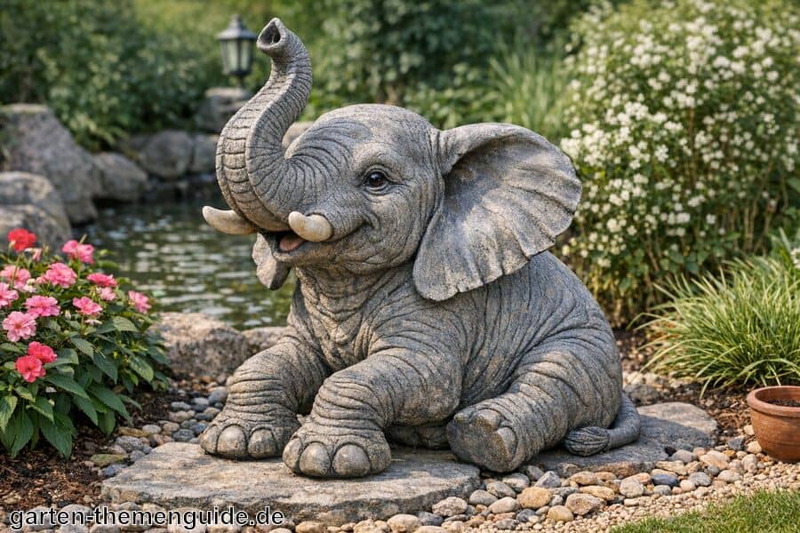 Gartenfigur Elefant für den Garten