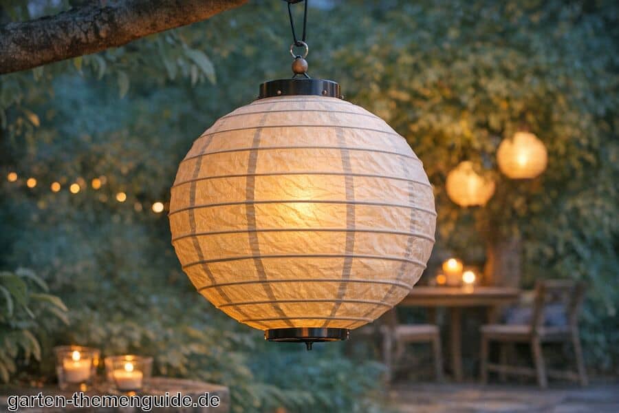 Papierlaterne für den Garten
