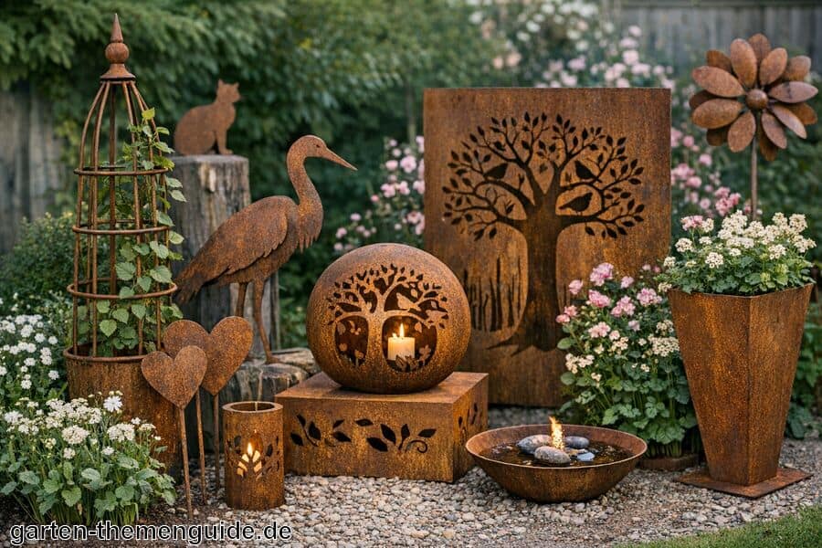 Gartendeko Rost für den Garten