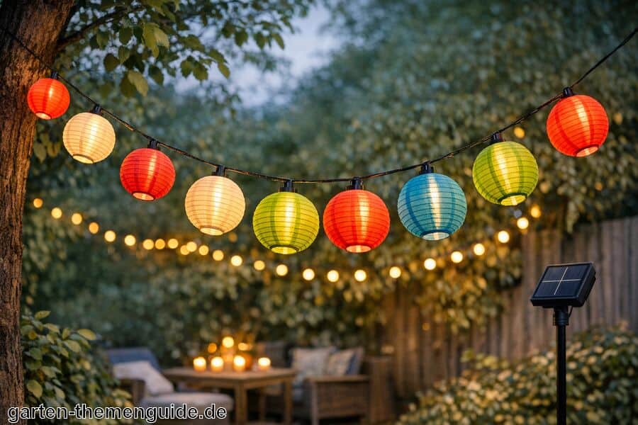 Lampionkette für den Garten