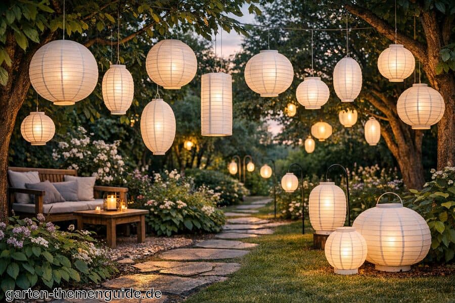 Lampions Weiß für den Garten Lampions Weiß für den Garten