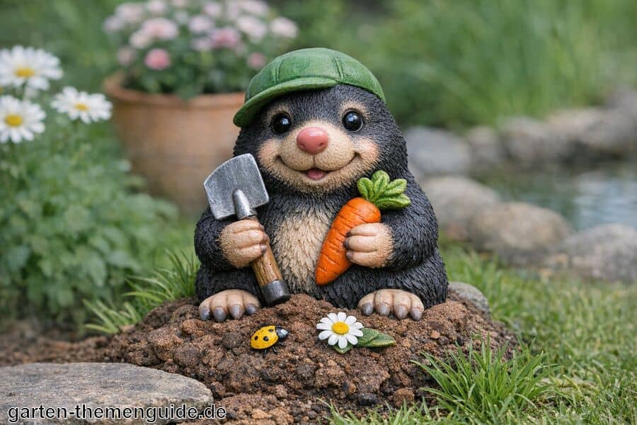 Gartenfigur Maulwurf für den Garten
